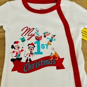 Disney My First Christmas Onsie 18/24m -Mickey & Firends